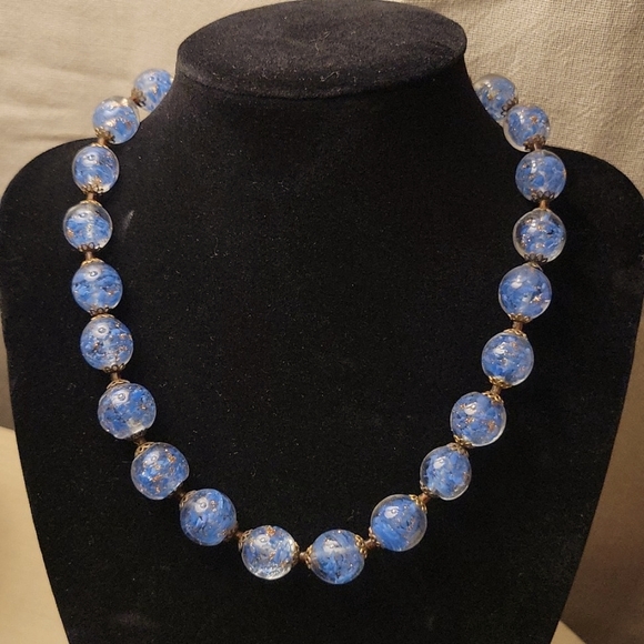 Murano Jewelry - VTG Murano glass beaded necklace, circa 1970s, Italy